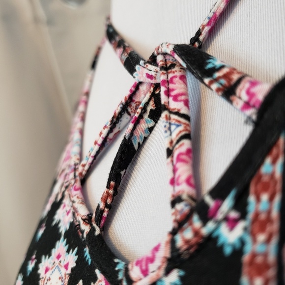 Mandala Pattern Pink Rose Dress - Picture 3 of 6